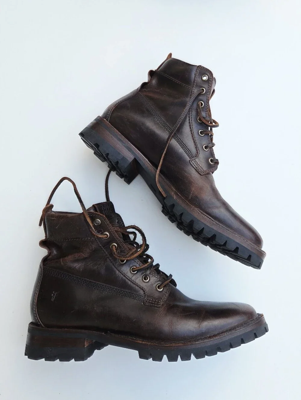 Frye Men's Union Leather Work Boots Brown Size 9.5